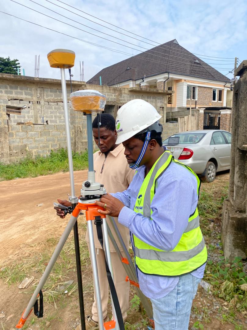 Firstline Geospatial topographic survey fieldwork in Lagos — precision elevation mapping